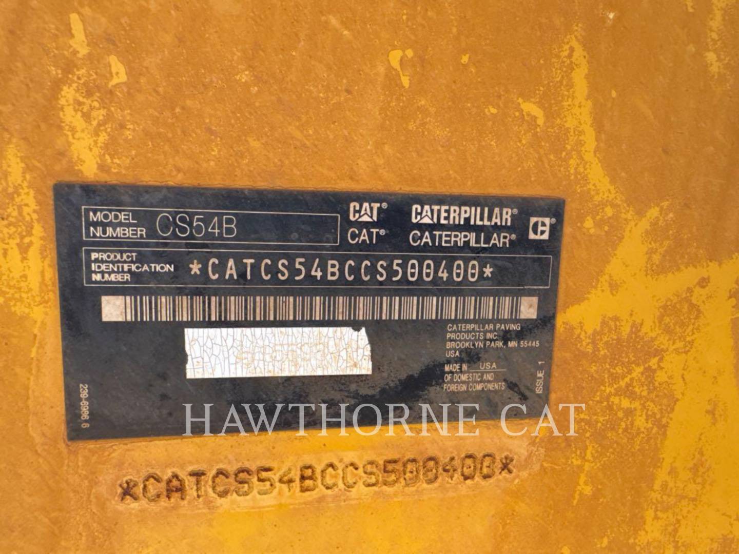 Caterpillar CS54B, Compactor, 1769 hours, S/N: CS500400, 2016 - Image 8