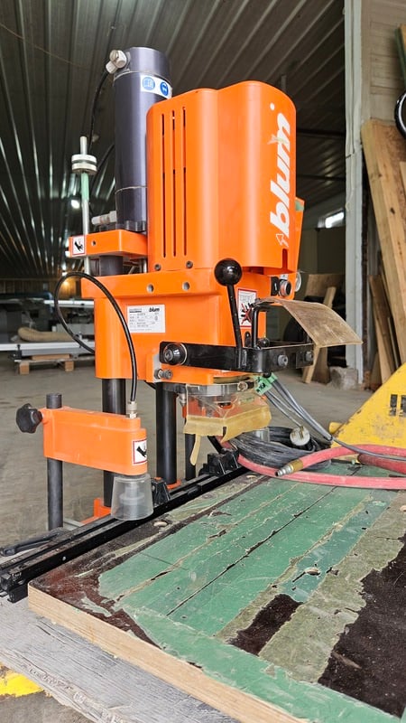 1 Spindle, Blum #Minipress-P, Vertical Pneumatic Boring & Insertion Machine, 35 mm hinge cup boring, 220 V. - Image 2