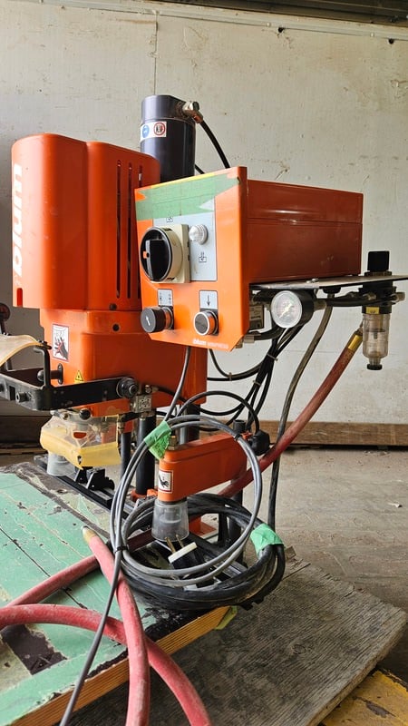 1 Spindle, Blum #Minipress-P, Vertical Pneumatic Boring & Insertion Machine, 35 mm hinge cup boring, 220 V. - Image 3