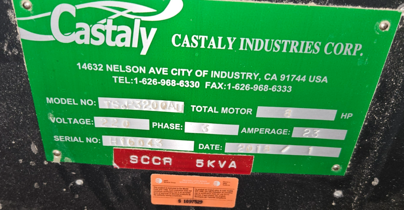 Castaly #TS-P3200-AU, Sliding Table Saw, 126" cut length, 10' anodized aluminum sliding carriage, scoring - Image 4