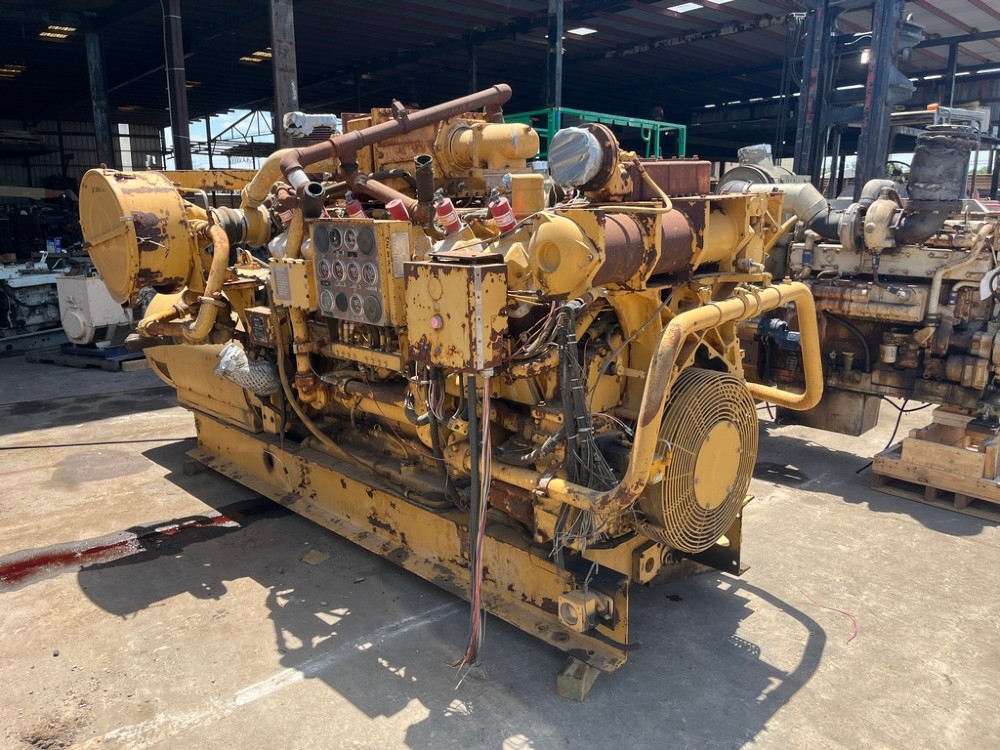 861 HP @ 1200 RPM, Caterpillar #G3512-SITA, engine cores, water cooled manifolds, 1992 (2 available) - Image 2