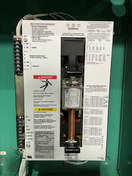 125 Amp. Cummins #OTPCA-1777390, automatic transfer switch, 480 Volts, 3PH, 3-pole, 2017 - Image 3
