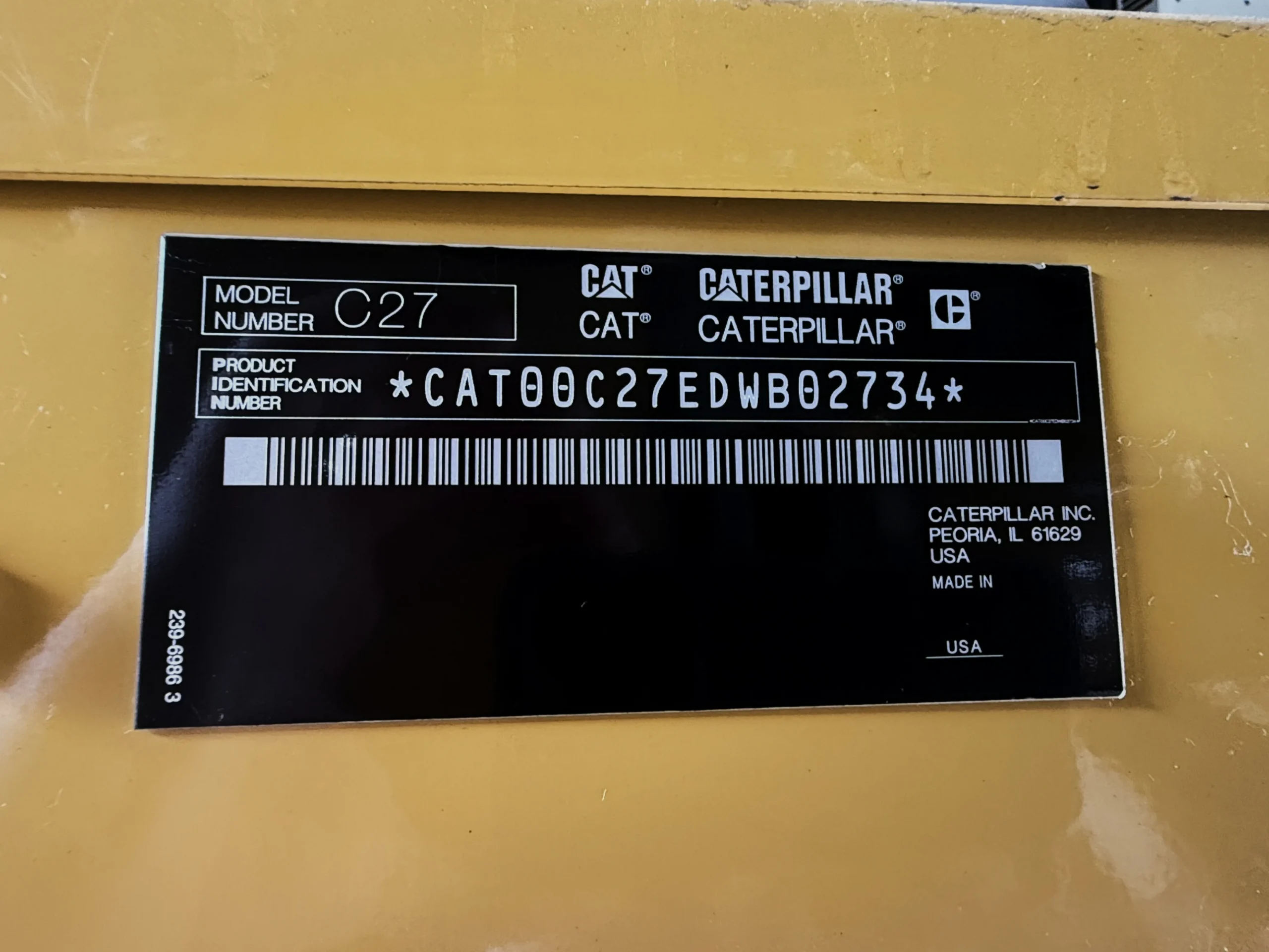 750 KW Caterpillar #C27, Diesel Generator Set, 480 Volts, 1800 RPM, 1375 gallon fuel tank, sound attenuated - Image 7