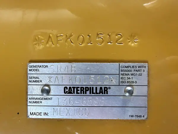 750 KW Caterpillar #C27, Diesel Generator Set, 480 Volts, 1800 RPM, 1375 gallon fuel tank, sound attenuated - Image 8