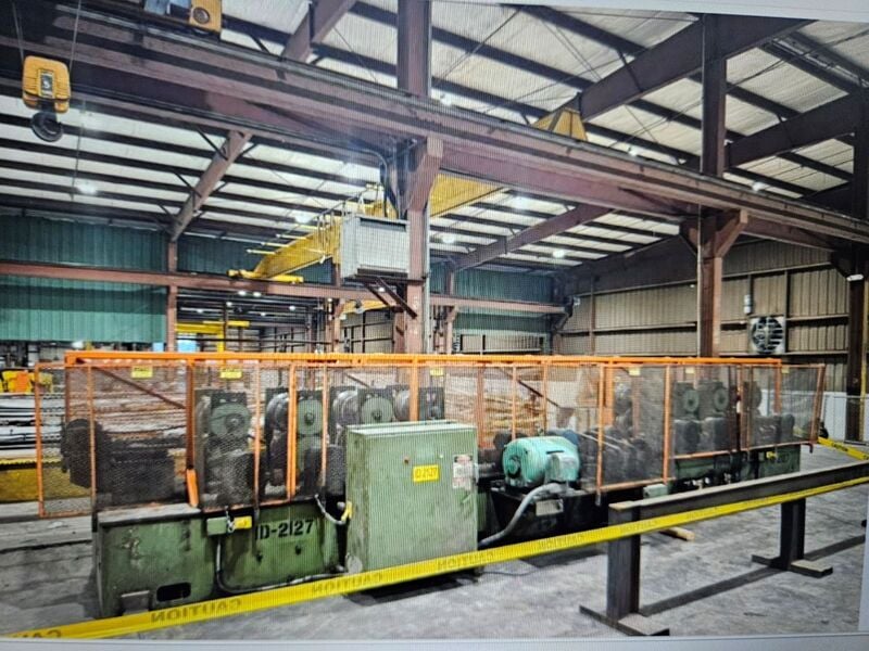 12 Stand, Bradbury #425, Purlin Roll Former, 4 rafted stands, 30" roll space, 50 HP, 3-1/2" spindle, tooling - Image 2