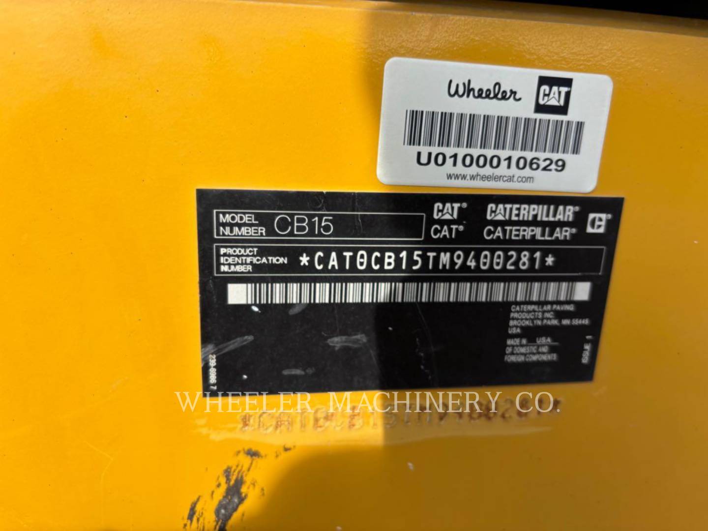 Cat CB15 Crocker-Wheeler, Twin Drum Roller, 1651 hours, S/N: M9400281, 2020 - Image 3
