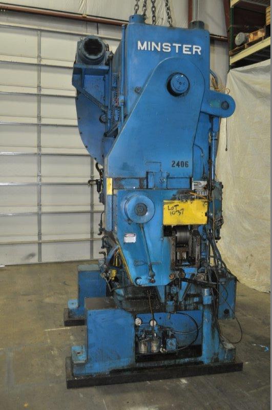 100 Ton, Minster #P2-100-42, straight side double crank press, 1.5" stroke, 18" Shut Height, 2.5" adj. - Image 7