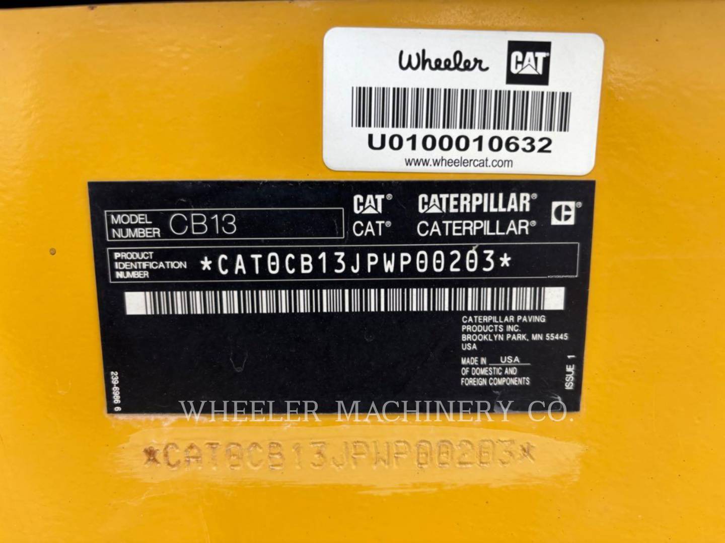Caterpillar CB13, Twin Drum Roller, 799 hours, S/N: PWP00203, 2018 - Image 5