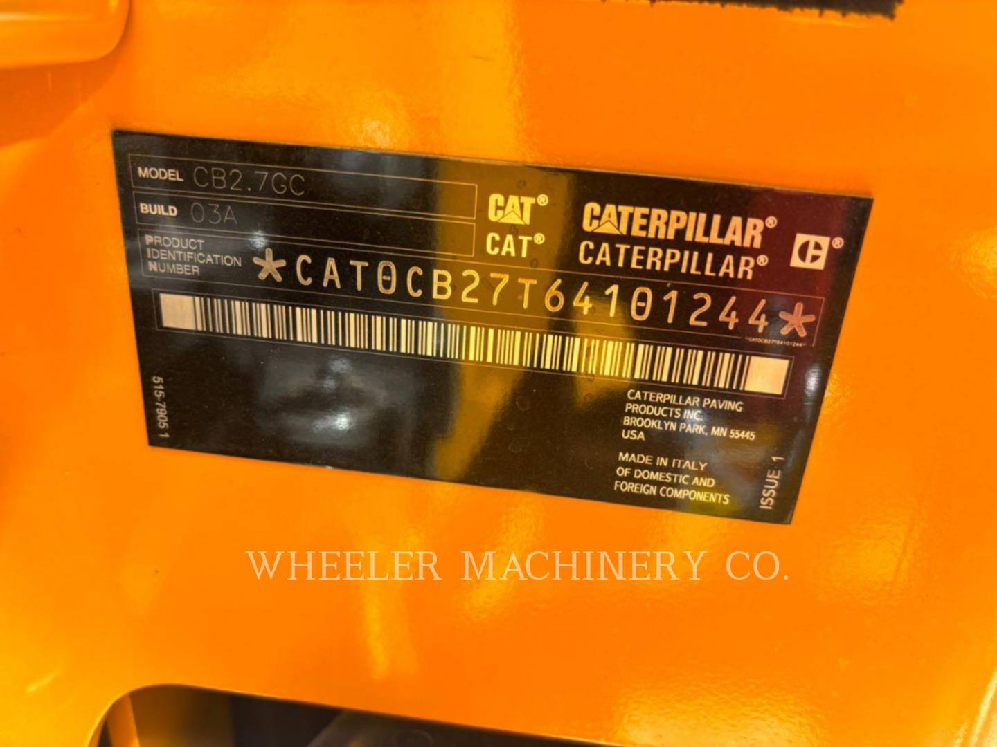 Caterpillar CB2.7 GC, 27 hours, S/N: 64101244, 2026 - Image 2