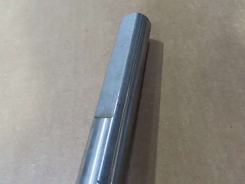 1" diameter x 34.5" long stainless, (2) 4" saw tooth blades, mounting coupling, 3" boat prop blade, D-cut - Image 2