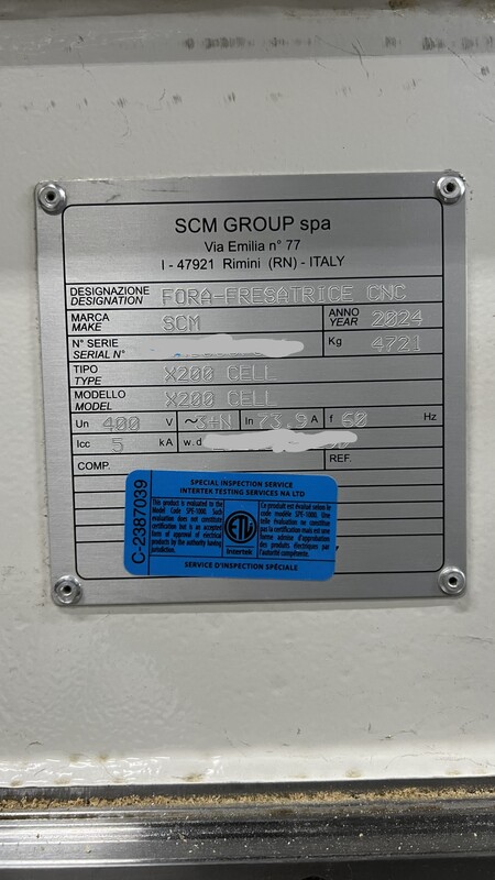 SCM #Morbidelli-X200-Cell, CNC Nesting Router, 5' x 10' vacuum table, automatic tool changer, dust extraction - Image 5