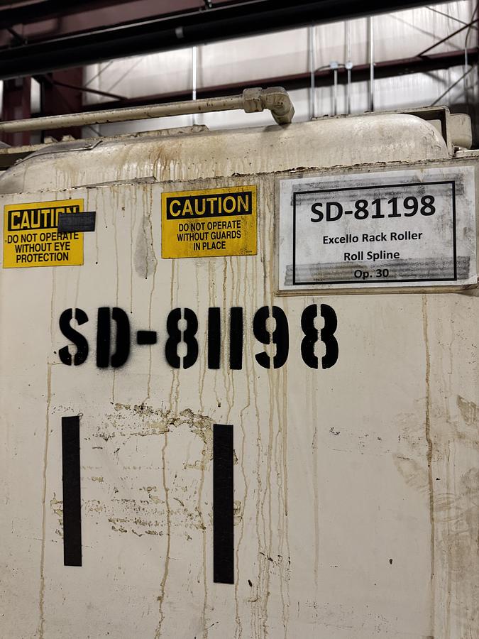 Ex-Cell-O #3251S, Roto-Flo Spline Roller, 48" Rack, 55" Stroke, 40 HP, 480 V., 1986 - Image 3