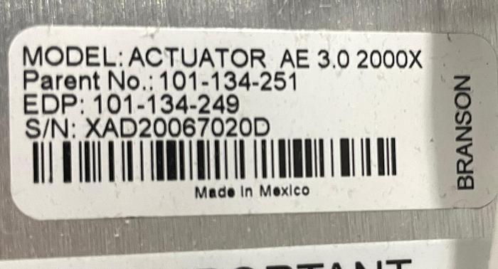 Branson #2000X, Ultrasonic Welding System, 4,000 width, 20 KHz, 200-240 VAC, 25 A, 1 Ph., 2020 - Image 9