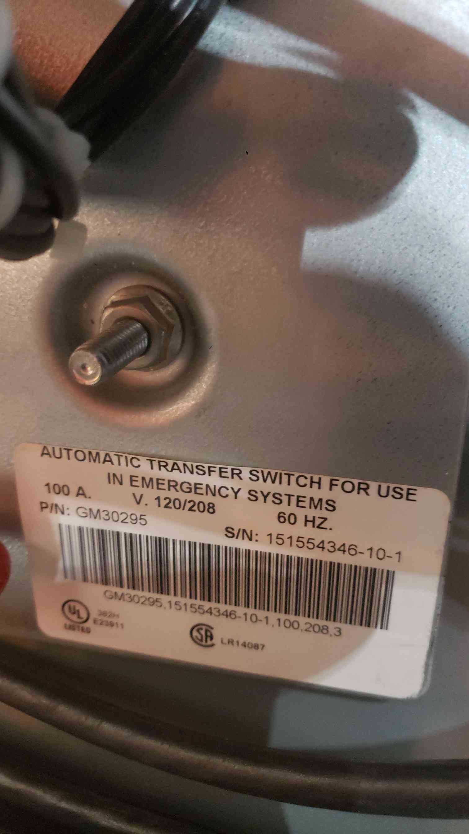 100 Amp. Kohler, #GM30295, Decision-Maker MPAC 1200, Automatic Transfer Switch, 208 Volts - Image 4