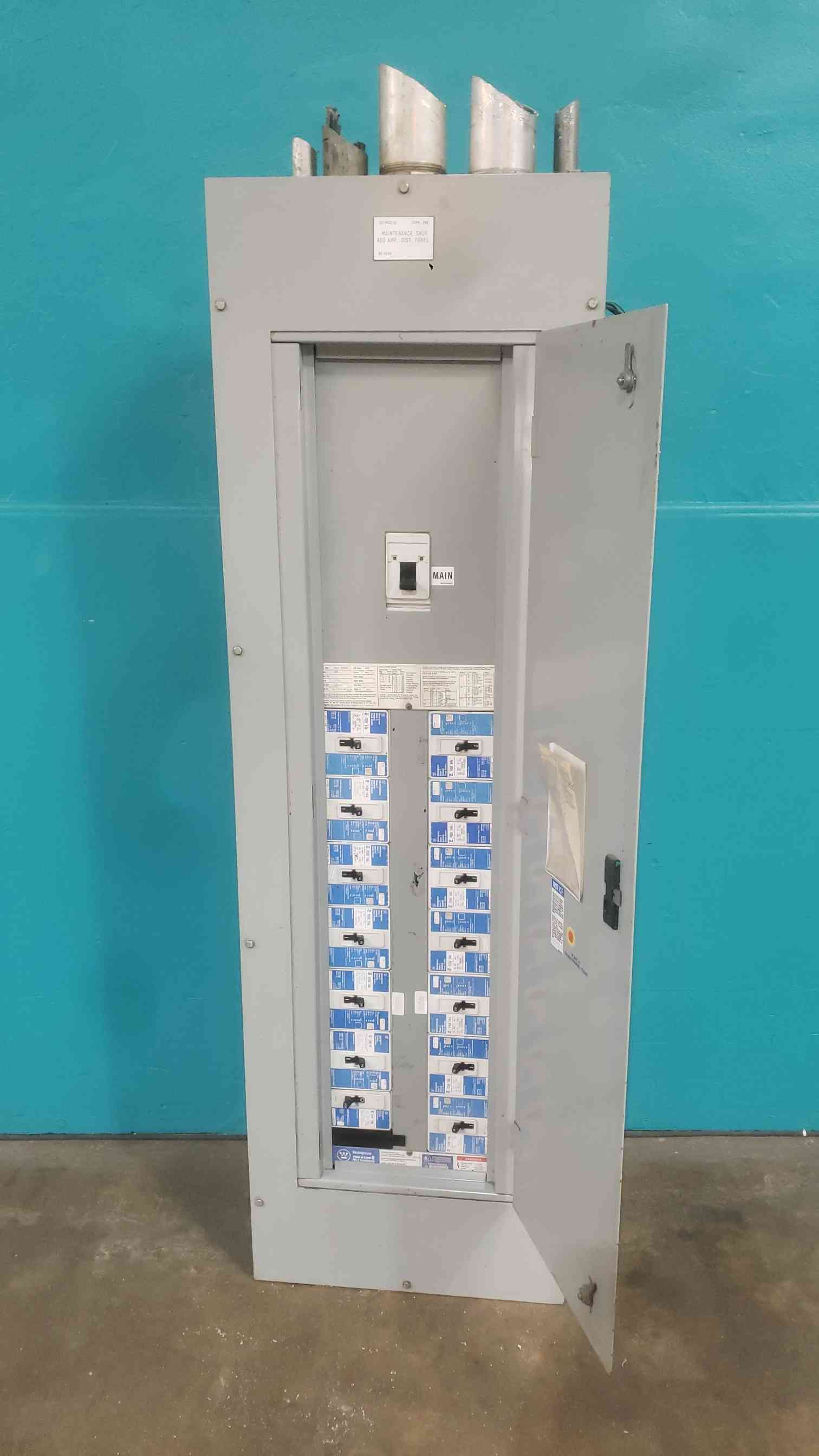 400 Amp. Westinghouse, PRL3, main breaker panelboard, 480 Volts, 3 Phase, 42 circuit, Series C FDB - Image 1