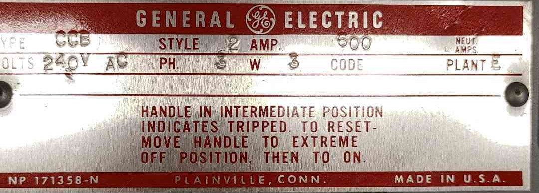 600 Amp. General Electric, CCB, panelboard enclosure, 240 Volts, 3 phase, 14x TED 50A 3-pole breakers - Image 4