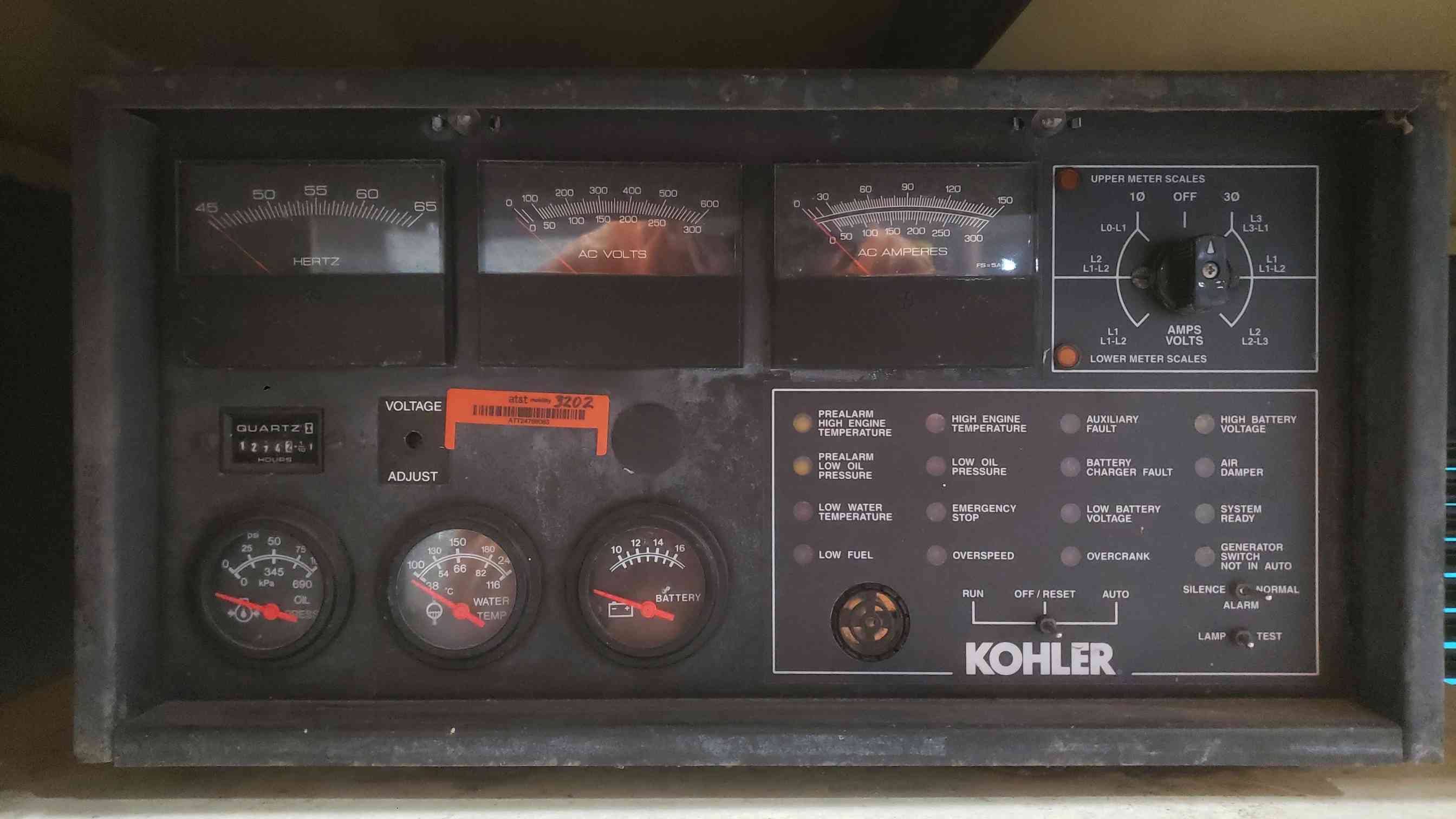 60 KW Kohler #60RZ, LP propane standby generator, Ford 7.5L engine, 1274 hours, enclosed - Image 3