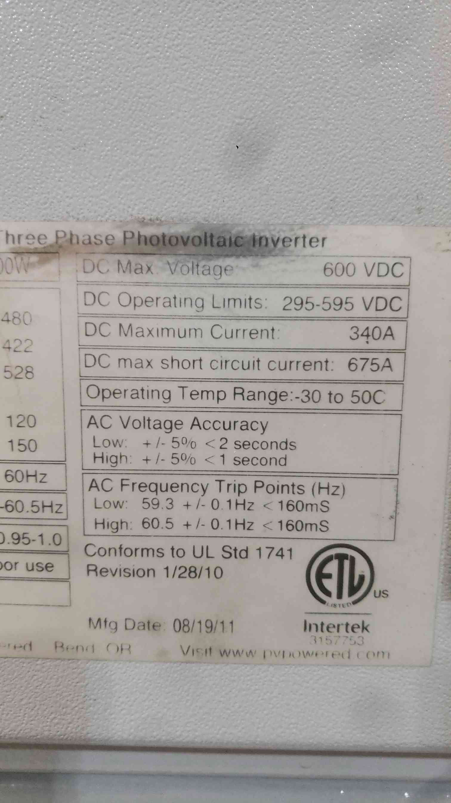 PVPowered, Utility Interactive Three Phase Photovoltaic Inverter - Image 3
