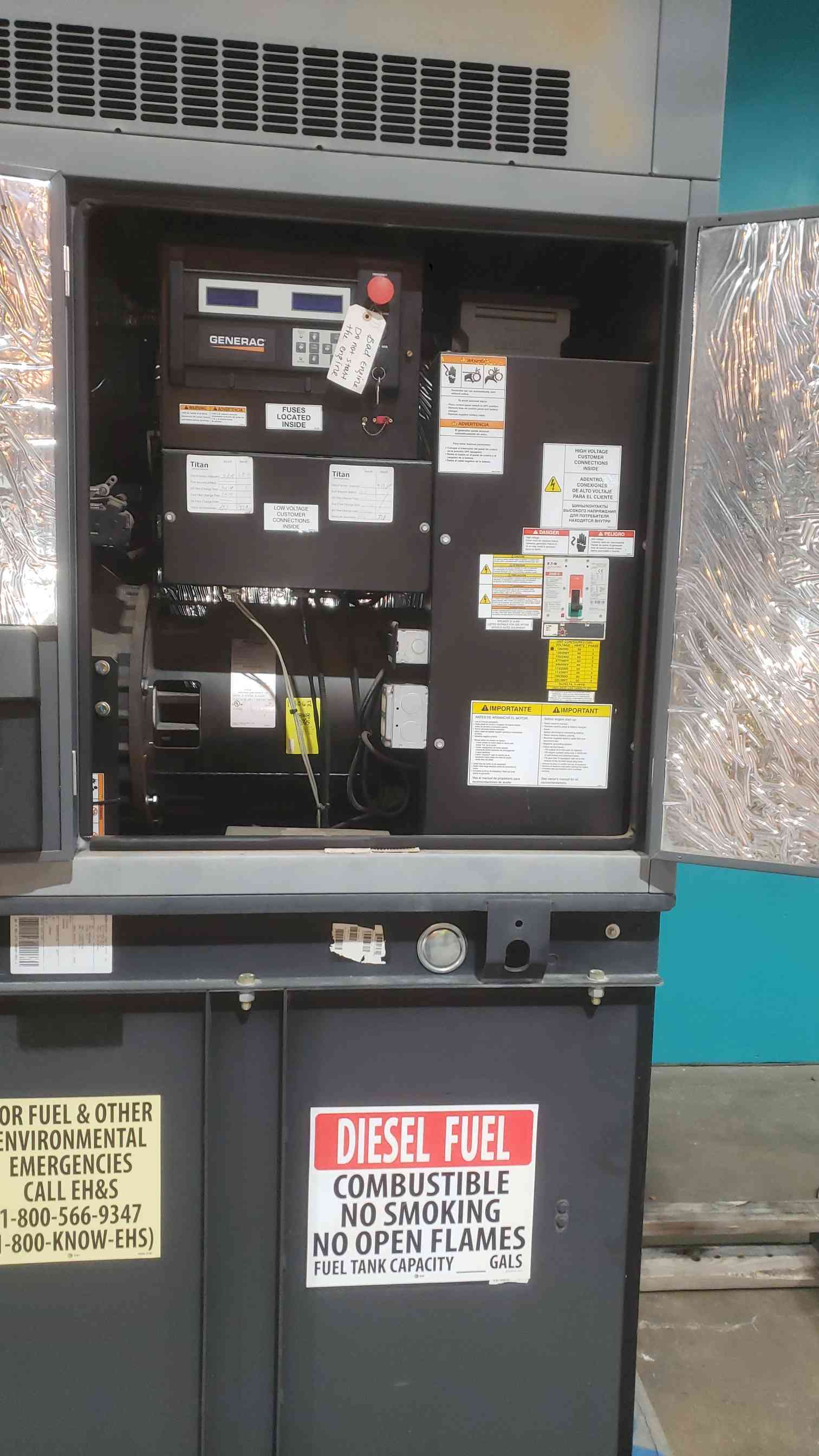 48 KW Generac #0060720, diesel generator, 120/240 Volts, 1 Phase, 87 hours - Image 2