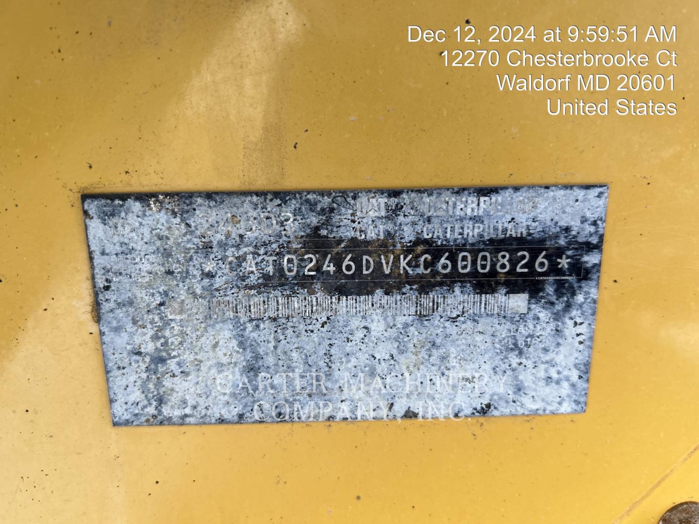 Cat 246D3 ACHF, Skid Steer Loader, 2913 hours, S/N: KC600826, 2020 - Image 6