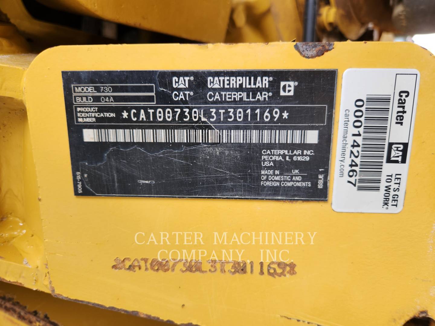 Caterpillar 730-04, Articulated Truck, 9578 hours, S/N: 3T301169, 2020 - Image 6