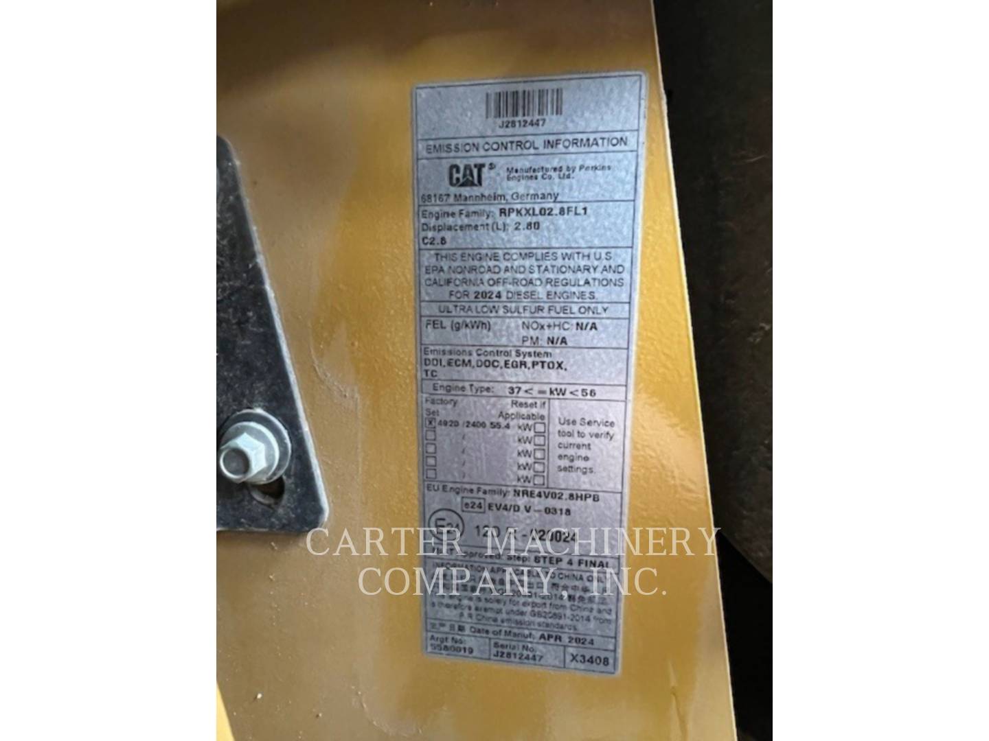 Cat 255-05, Skid Steer Loader, 154 hours, S/N: FL702978, 2024 - Image 8