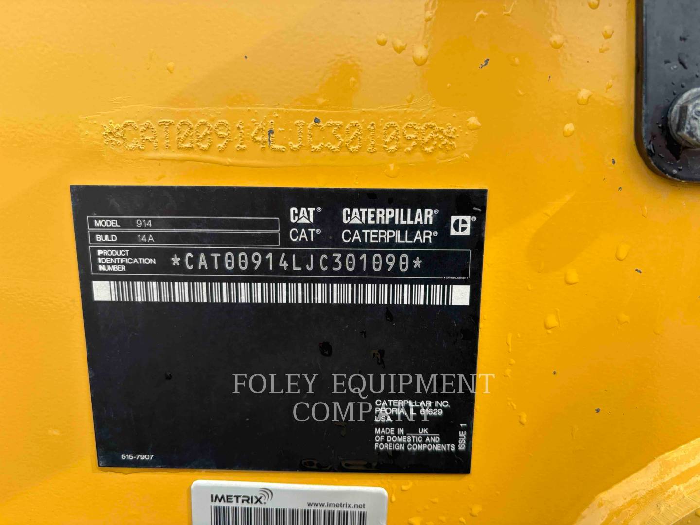 Cat 914-14, Wheel Loader, 1187 hours, S/N: JC301090, 2023 - Image 5