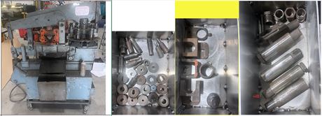 3" x 3" x 5/16" Scotchman #4014T, hydraulic ironworker, 40 ton, 4" throat, 1" punch capacity, 1/2" x 6" flat - Image 6