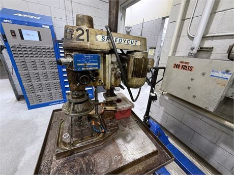 SpeedyCut #ST-1-KU, tapping machine, 5/16" capacity in mild steel, 2" stroke, change-gear lead screw, 100 psi - Image 4