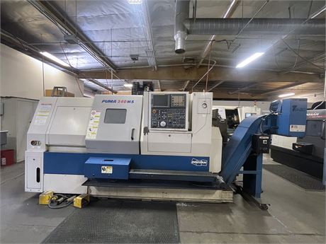 Daewoo Doosan #Puma-240MSB, CNC lathe, 21.7" swing, 11.4" diameter, 19.7" L, 2.99" bore, 2.6" bar, 4500 RPM - Image 1