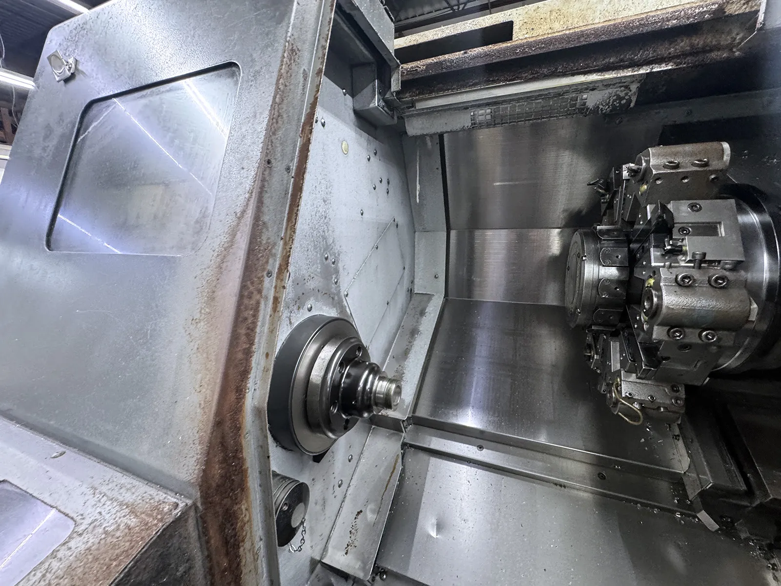 Mori Seiki #SL-204MC, CNC lathe, 26.8" swing, 15.3" dia., 19.5" centers, 8" chuck, 2" bar, 20 HP, 4500 RPM - Image 8