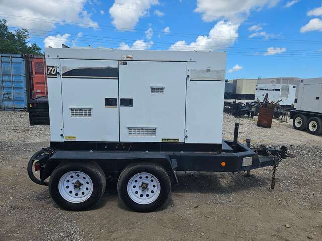 62 KW Multiquip #DCA70SSIU2, Trailer Mounted, Tier 3, sound attenuated enclosure, 120/240/208/277/480 Volts - Image 1