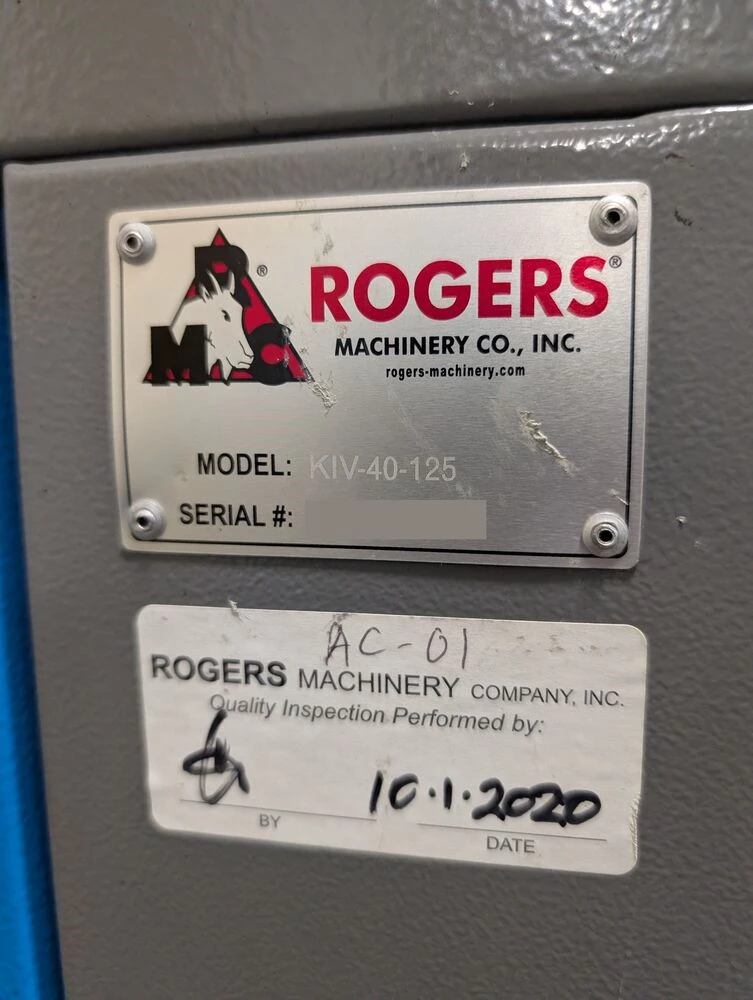 125 psi, Rogers #KIV-40-125, Rotary Screw Air Compressor, 40 HP, Zeks 300NCG dryer, 2021, (2 available) - Image 3