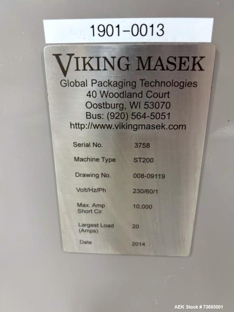 Viking Masek #ST-200, Dual Lane Vertical Stick Pack Machine, 35mm Sticks, 65 CPM Max, 1/60/230V, 2014 - Image 3