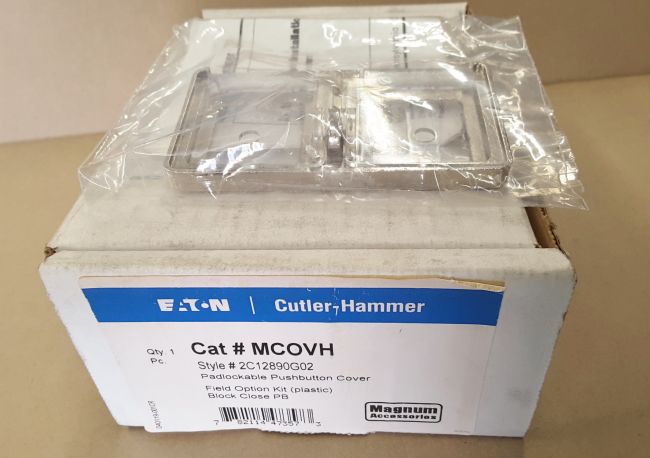 Cutler-Hammer, MCOVH 2C1290G02, pad lock push button cover - Image 1