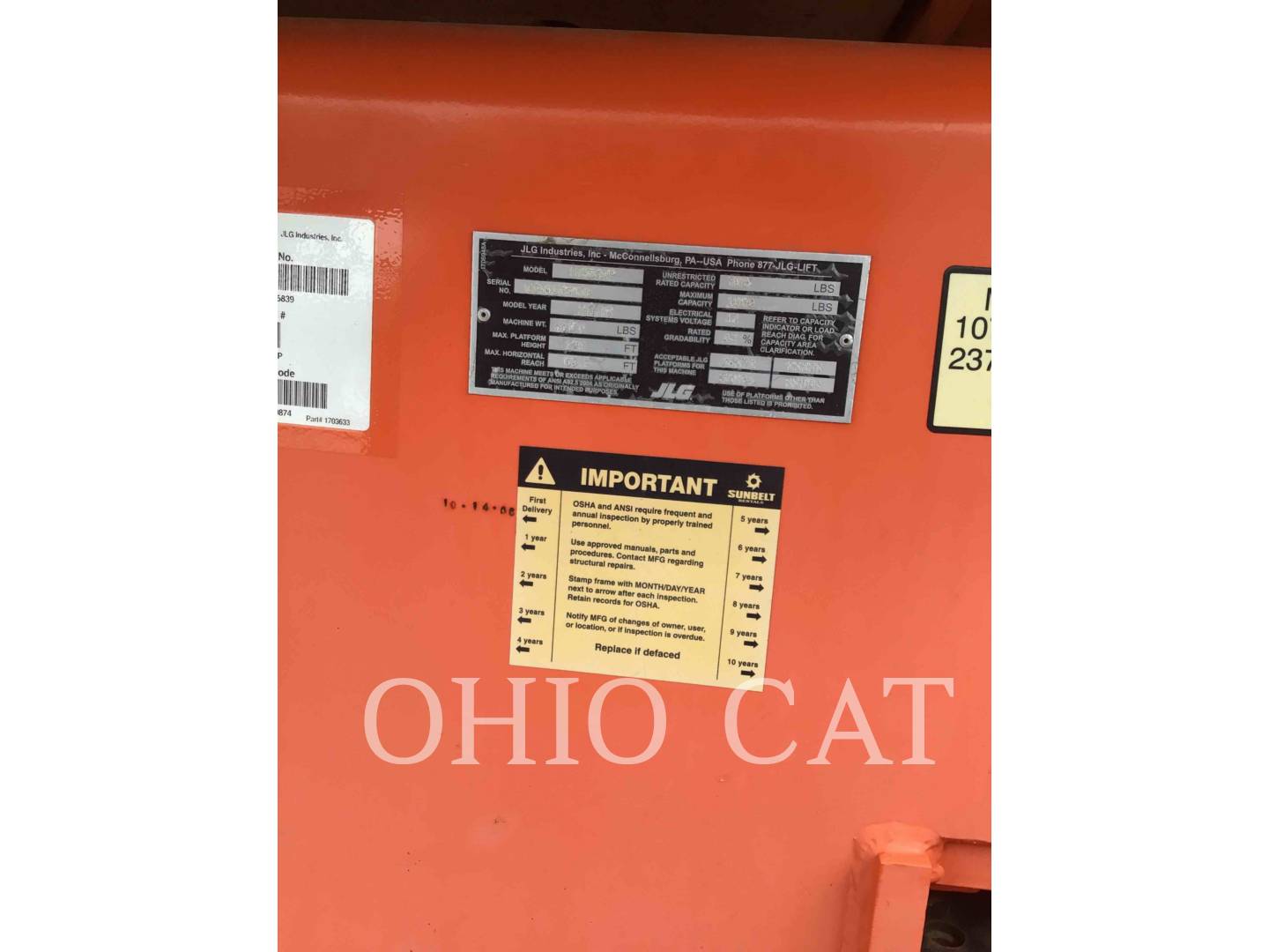 Jlg Industries, Inc. 1250AJP, Articulated Boom Lift, 934 hours, S/N: 0300135839, 2009 - Image 6