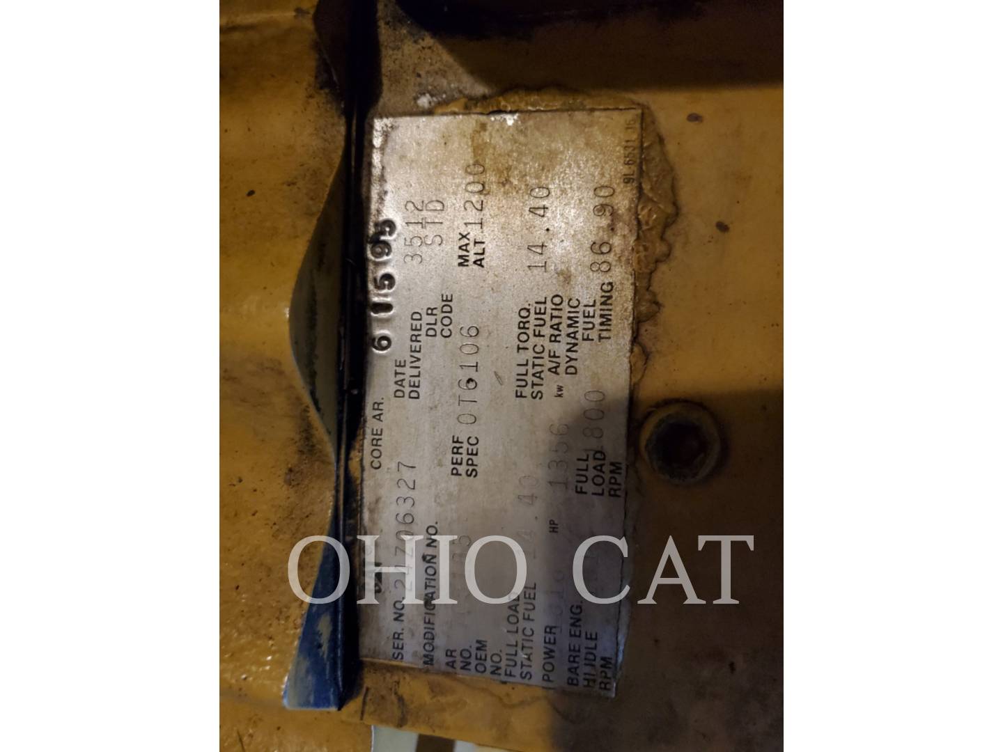 1250 KW Caterpillar 3512, Stationary Generator Set, Diesel, 1800 RPM, 480V, 1151 hours, 1995 - Image 6