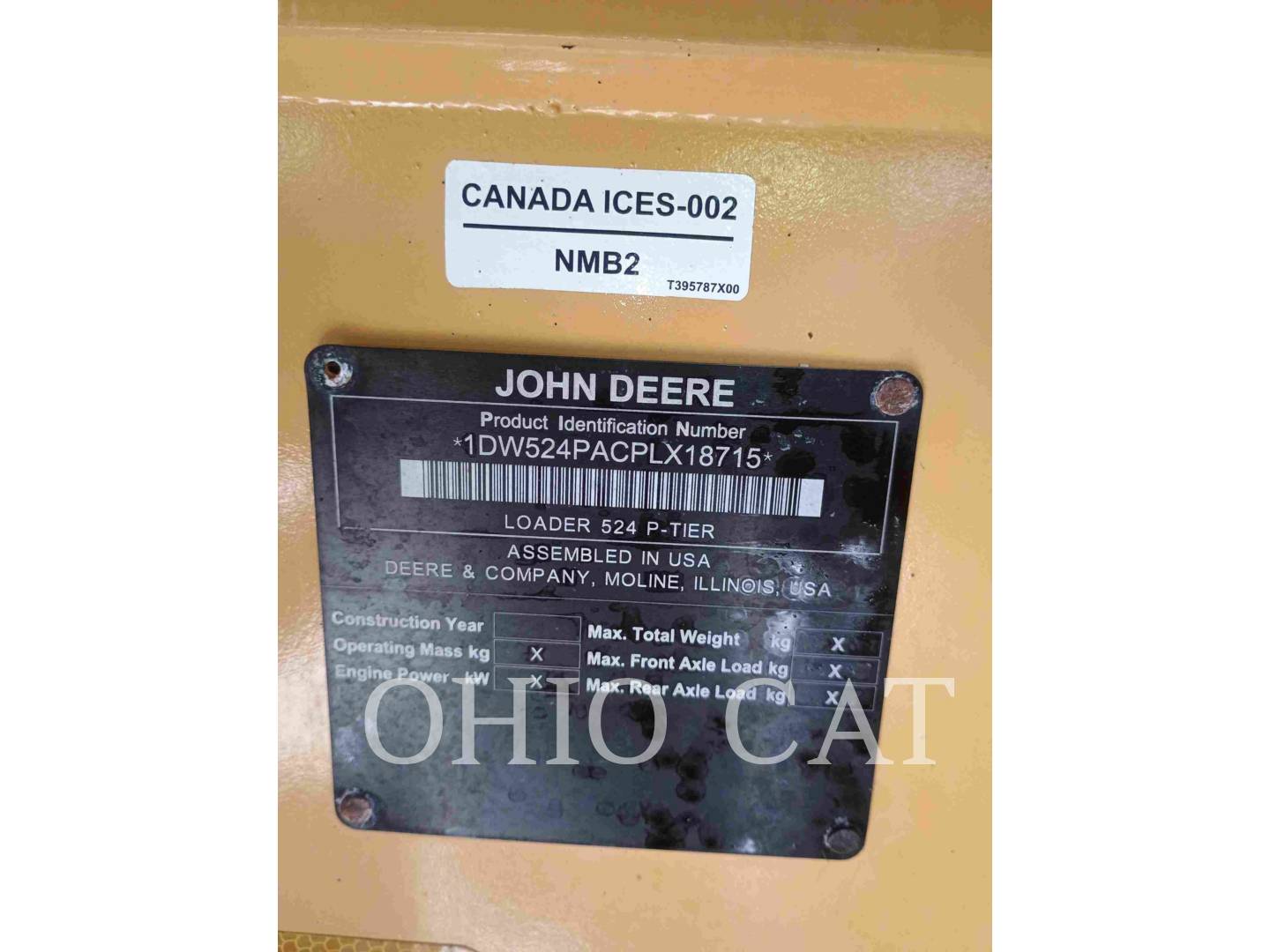Deere & Co. 524P HL, Wheel Loader, 1833 hours, S/N: PLX18715, 2023 - Image 6