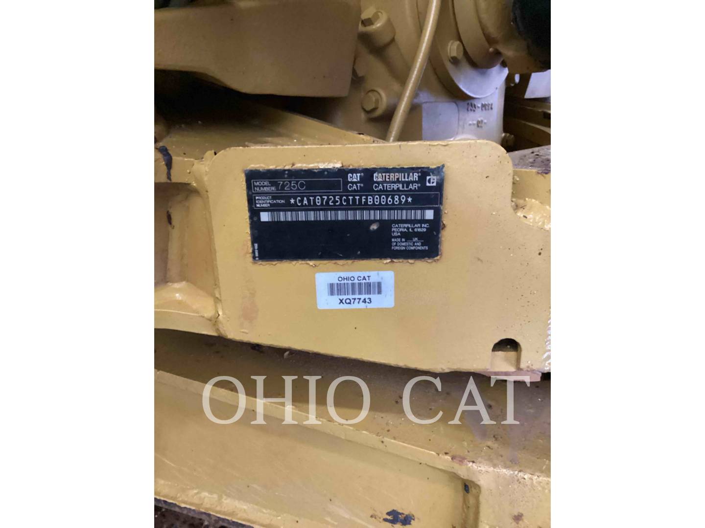 Caterpillar 725C WT, Articulated Truck, 9121 hours, S/N: TFB00689, 2015 - Image 6