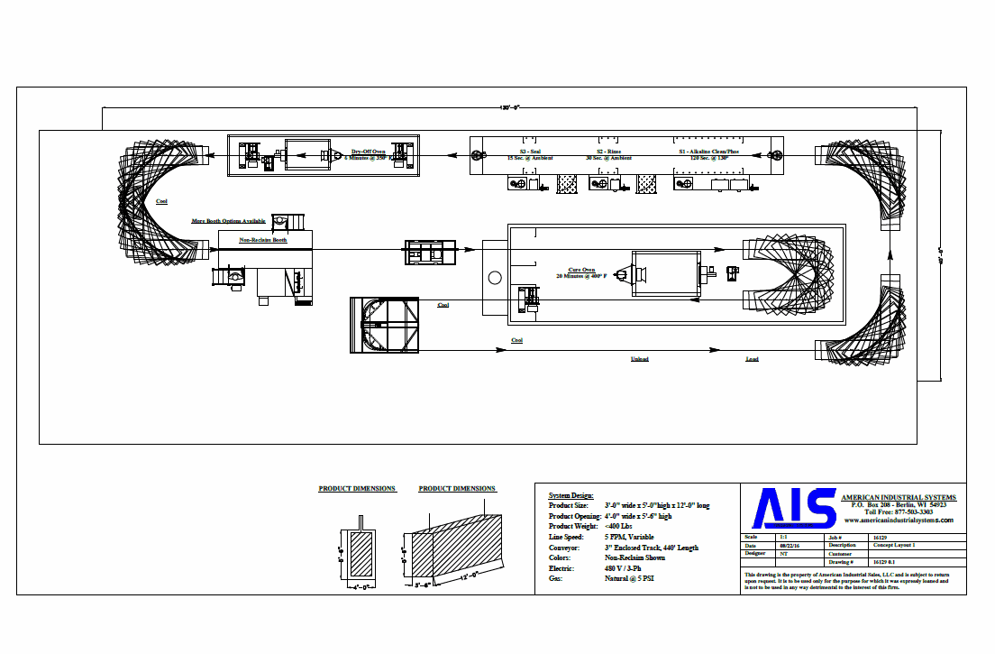 3 Stage Powder Coating System, Rapid / Wagner, 4' width x 5'-6" H open, Stainless Steel Washer, Complete - Image 1