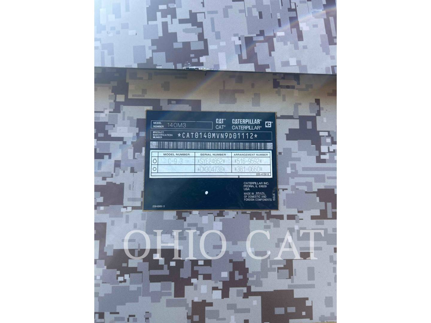 Caterpillar 140M, Motor Grader, 3971 hours, S/N: N9D01112, 2018 - Image 6