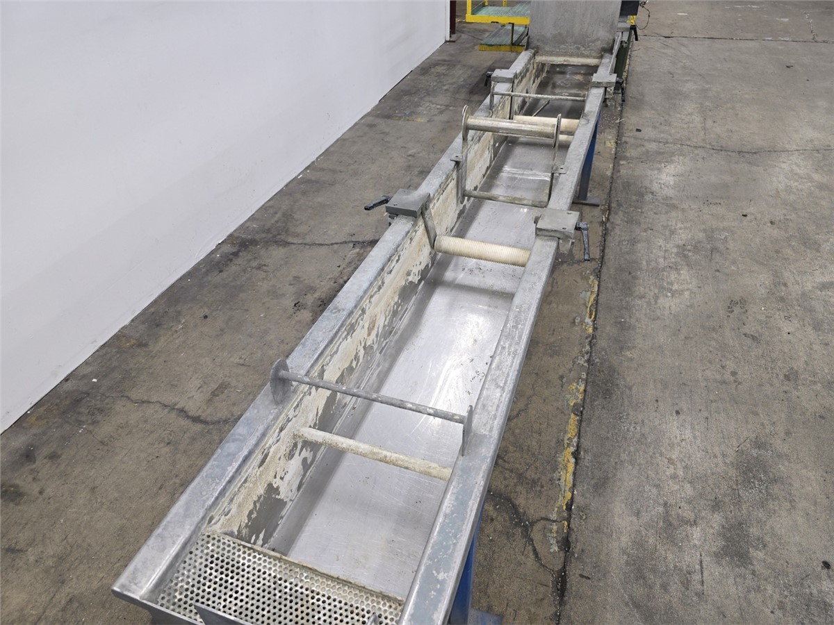 12" width x 8.5" D x 12' L water bath, strand pelletizing, 38" infeed, (3) adjustable roller guides - Image 9