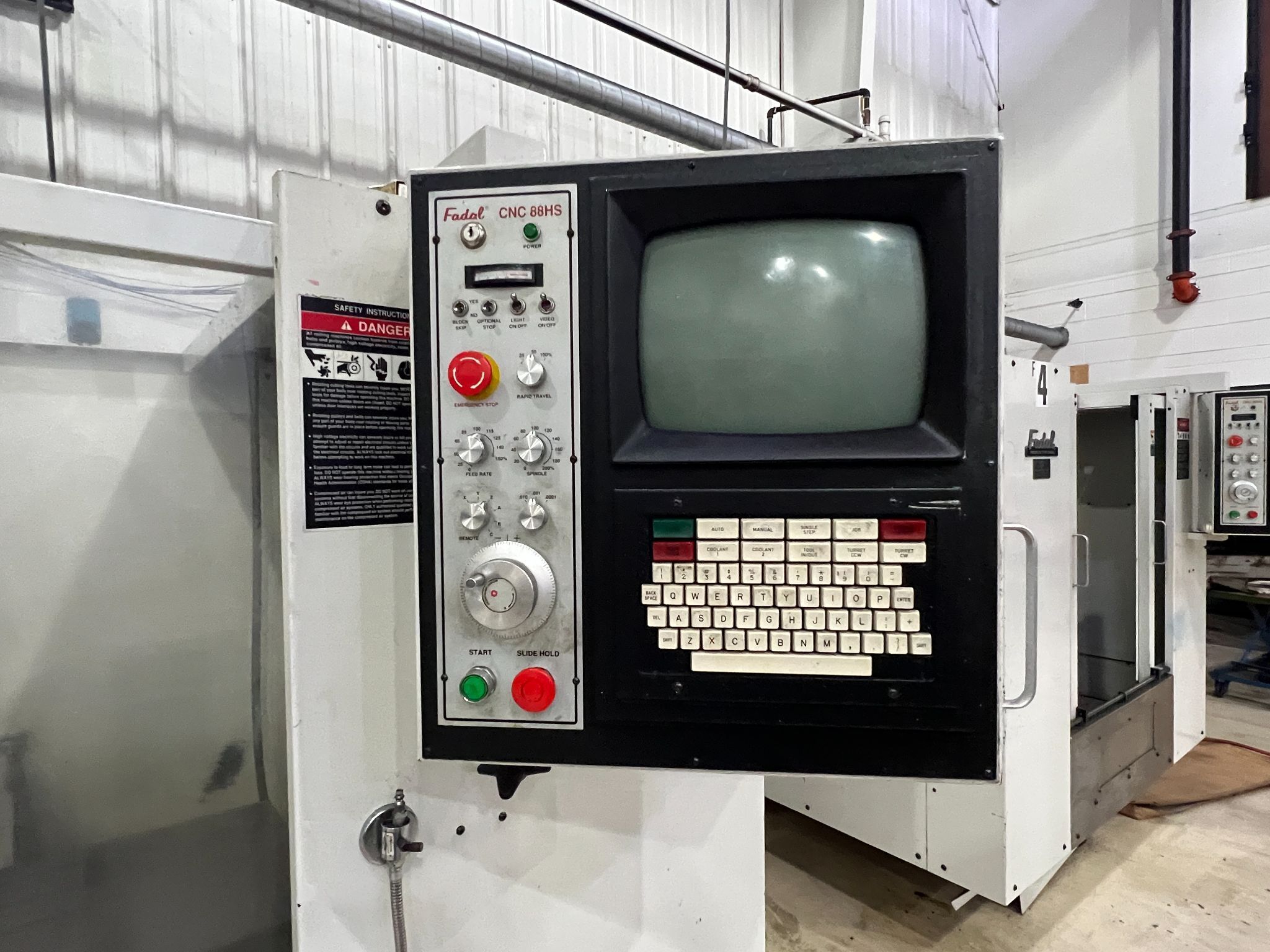 Fadal #VMC-4020, CNC vertical machining center, automatic tool changer, 20" x40" tbl., CNC 88HS Control - Image 2