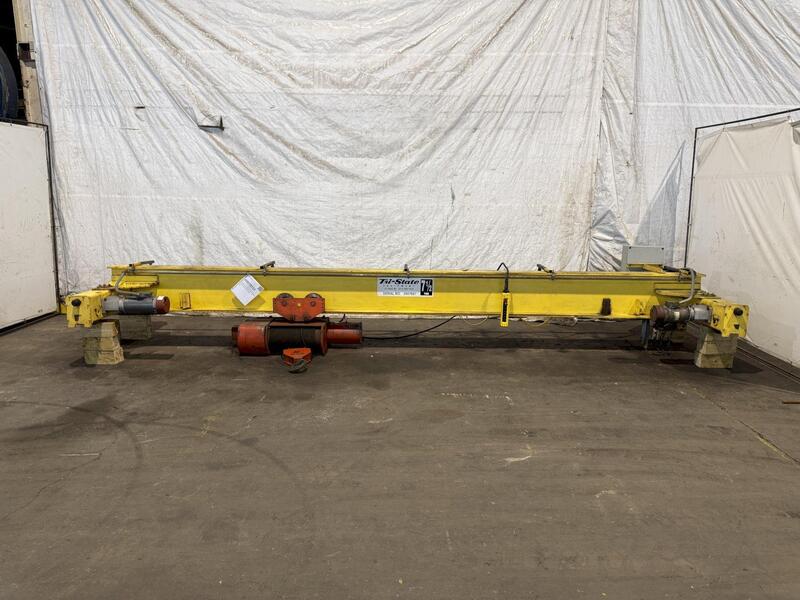 7.5 Ton, Tri-State, overhead bridge crane, 21' span, w/ Apollo hoist - Image 2