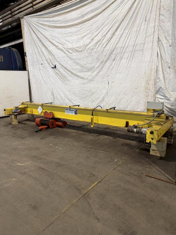 7.5 Ton, Tri-State, overhead bridge crane, 21' span, w/ Apollo hoist - Image 3