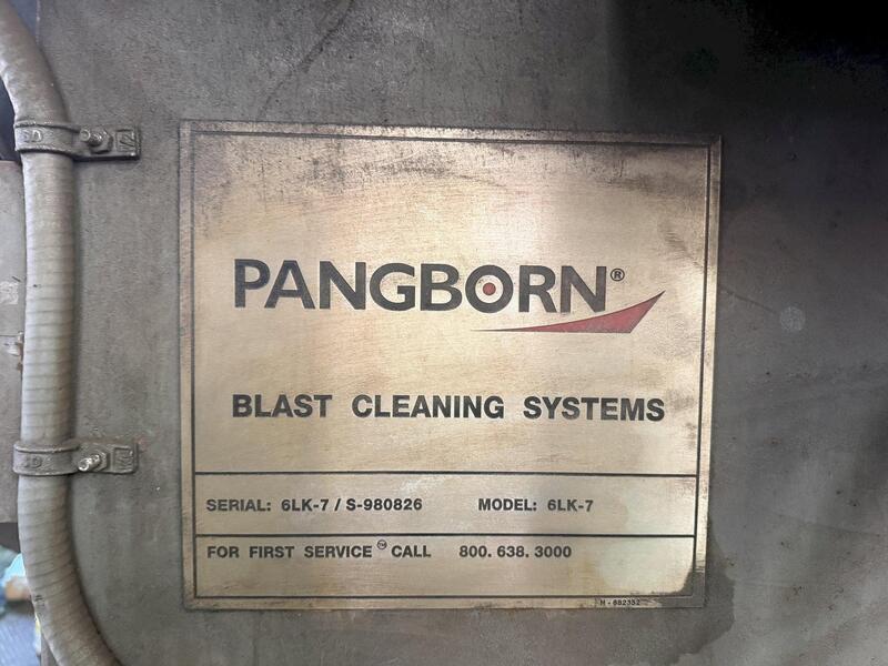 72" Pangborn #6LK-7, table type shot blast machine, 25 HP - Image 5