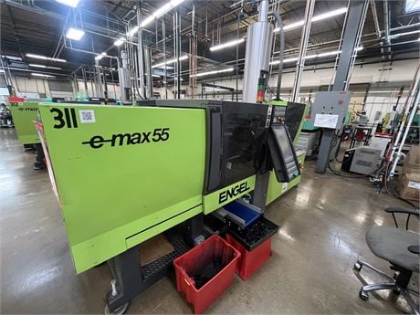 80 Ton, 1.6 oz., Engel #EMax-80/55, all-electric injection molding machine, 14.5" x 14.5" tie bars, 23.2" x - Image 3