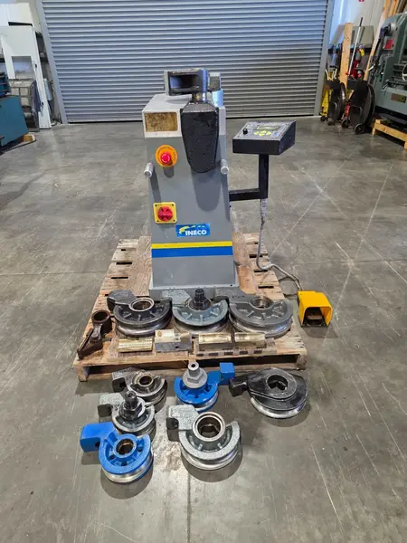 3" INECO #QB-76-VDE, hydraulic rotary tube bender, .125" wall, 180&deg; bend, microprocessor control, (10) pipe - Image 2