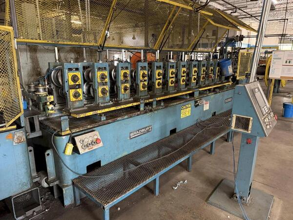 12 Stand, Bradbury, Stud Mill and Rollformer, 2" Arbor, 12" Roll Space, 60 HP, AMS Control - Image 1