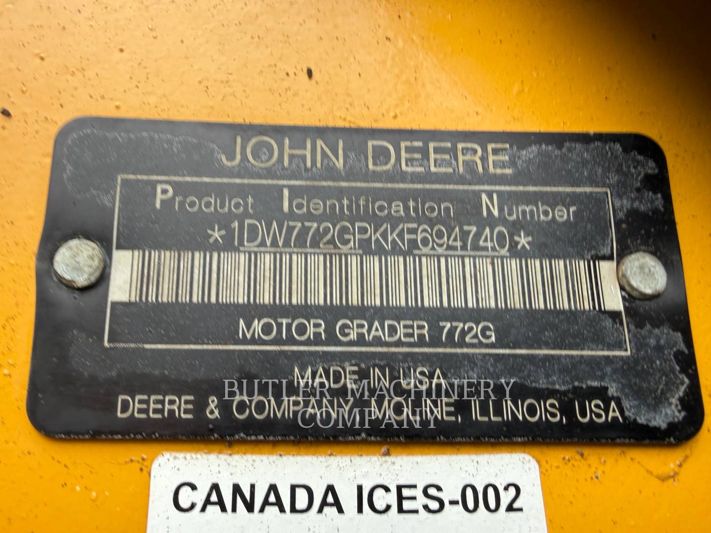 Deere & Co 772GP, Motor Grader, 7988 hours, S/N: 1DW772GPKKF694740, 2019 - Image 6